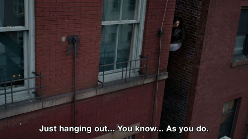 Jessica Jones - Just hanging out... You know... As you do.