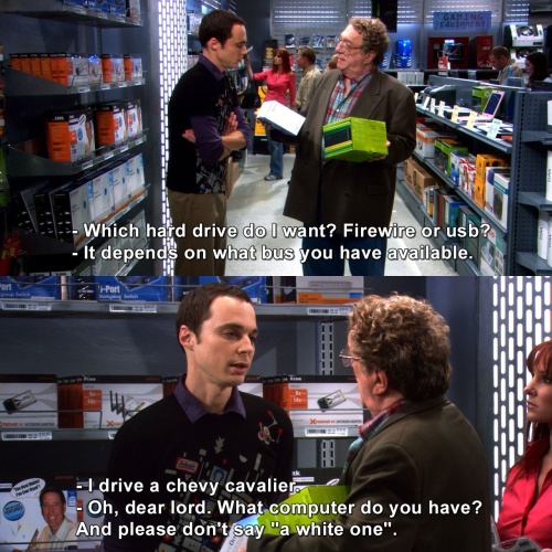 The Big Bang Theory - Firewire or usb? 