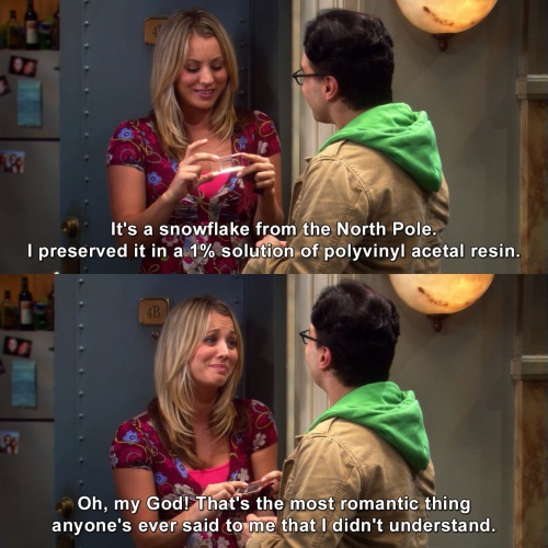 The Big Bang Theory - It's a snowflake from the North Pole.