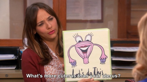 Parks and Recreation - What's more cuterus than your uterus?