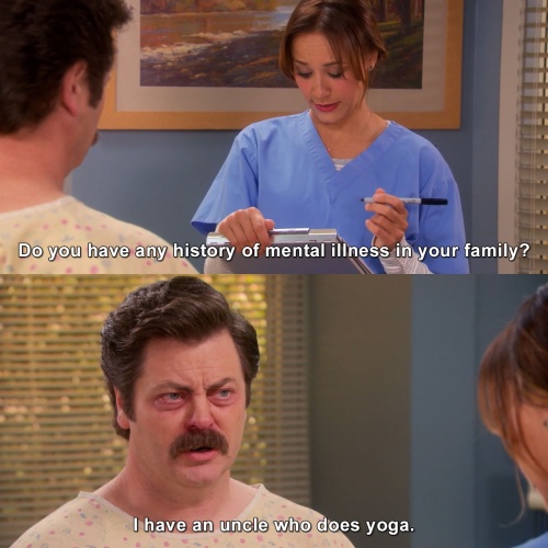Parks and Recreation - History of mental illness?