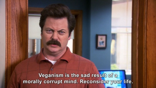 Parks and Recreation - Ron about Veganism