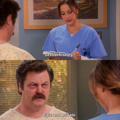 Parks and Recreation - Sexual history?