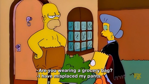 The Simpsons - Are you wearing a grocery bag?