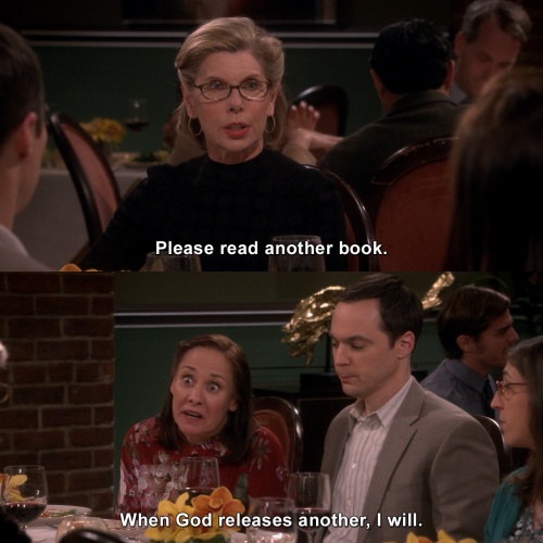 The Big Bang Theory - Please read another book.