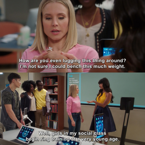 The Good Place - I'm not sure I could bench this much weight.