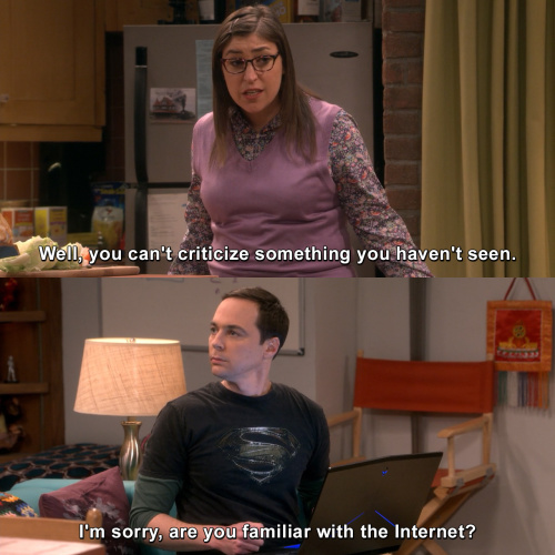 The Big Bang Theory - You can't criticize something you haven't seen