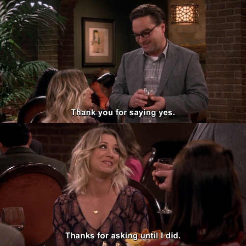 The Big Bang Theory - Thank you for saying yes.