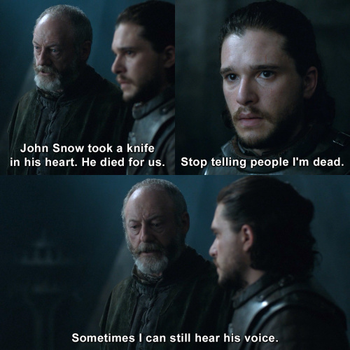 Game of Thrones - John Snow took a knife in his heart.