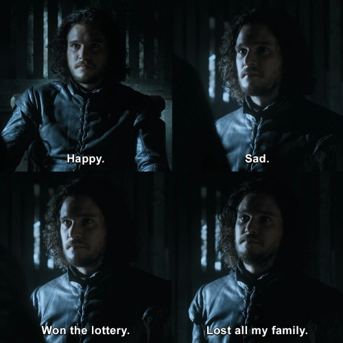 Game of Thrones - Jon Snow and his many different expressions