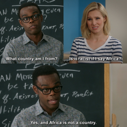 The Good Place - Is it racist if I say Africa?