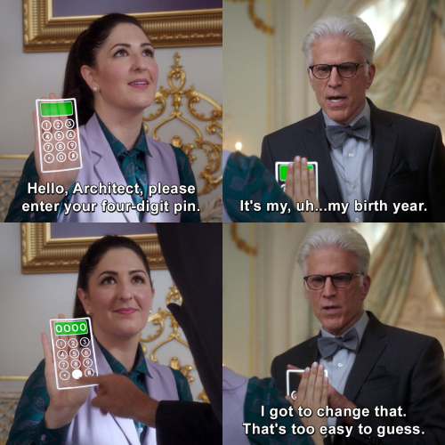 The Good Place - Please enter your four-digit pin