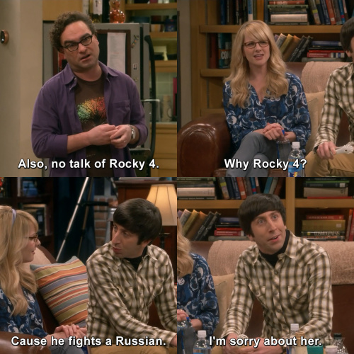 The Big Bang Theory - Also, no talk of Rocky 4.