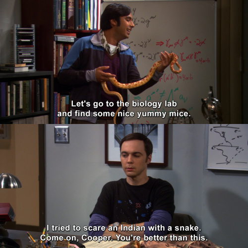 The Big Bang Theory - Let's go to the biology lab and find some nice yummy mice.