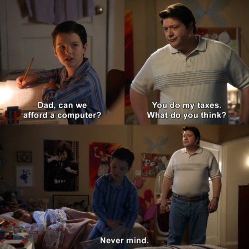 Young Sheldon - Dad, can we afford a computer?