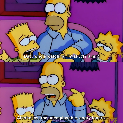 The Simpsons - Who's watching TV at 3:17 a.m.?