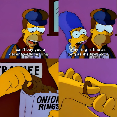 The Simpsons - I can't buy you a decent wedding ring