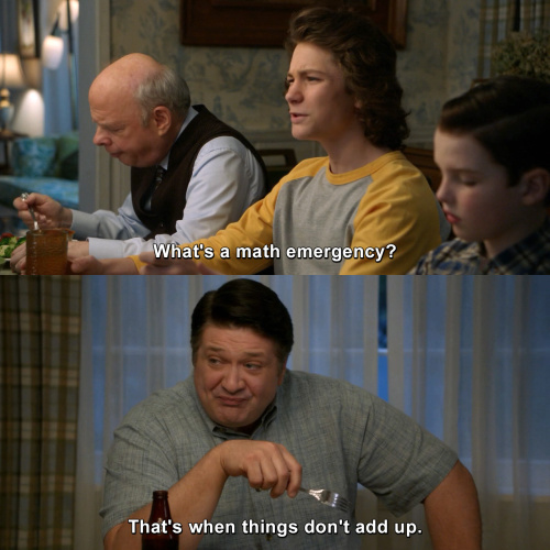 Young Sheldon - Dad jokes for the win.