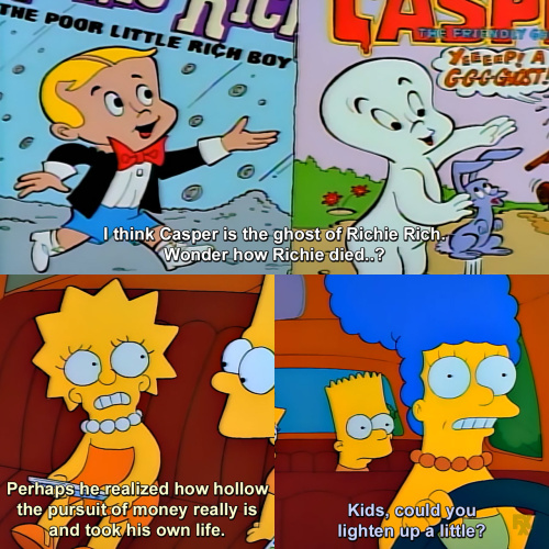 The Simpsons - I think Casper is the ghost of Richie Rich.