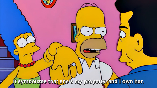 The Simpsons - Homer on wedding rings