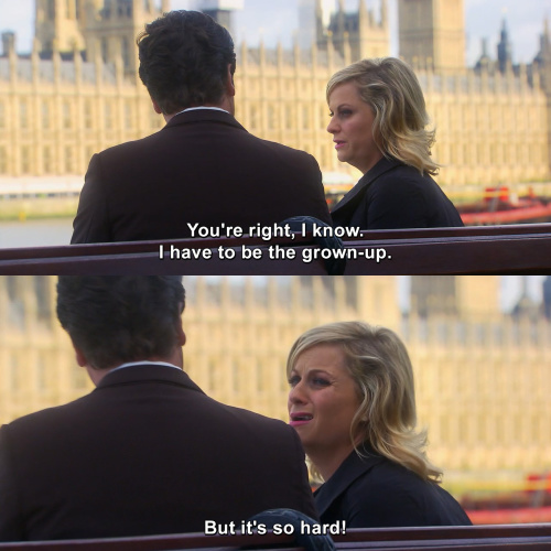 Parks and Recreation - I have to be the grown-up.