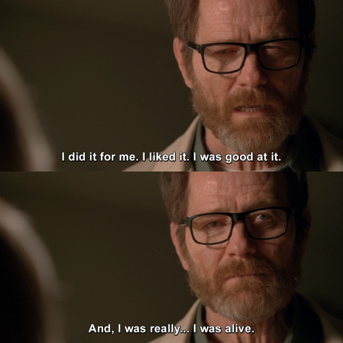 Breaking Bad - I did it for me.