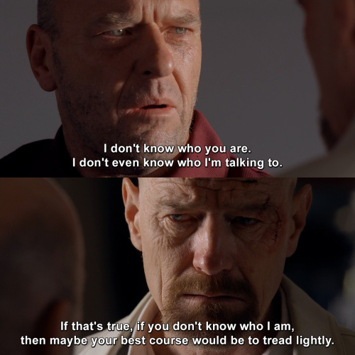 Breaking Bad - I don't know who you are.