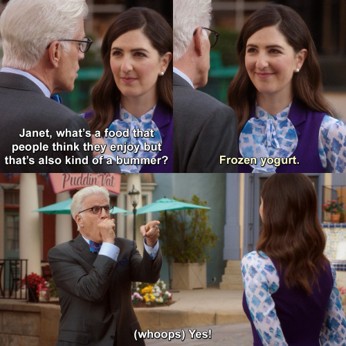 The Good Place - How dare you making fun of this low carb delight