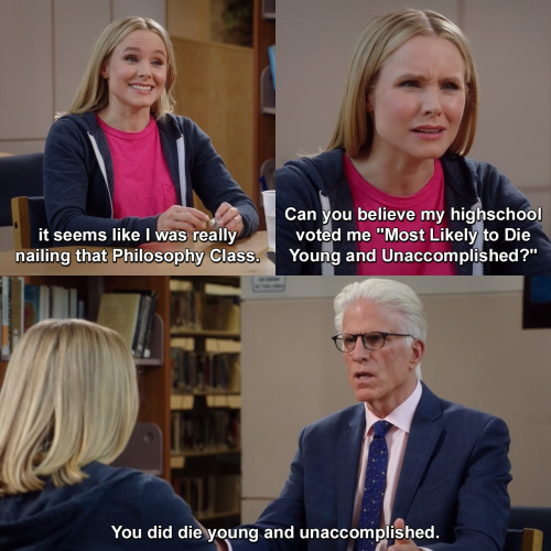 The Good Place - Most Likely to Die Young and Unaccomplished