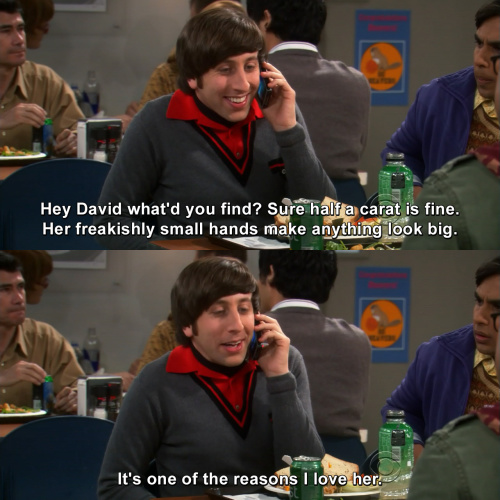 The Big Bang Theory - Sure half a carat is fine