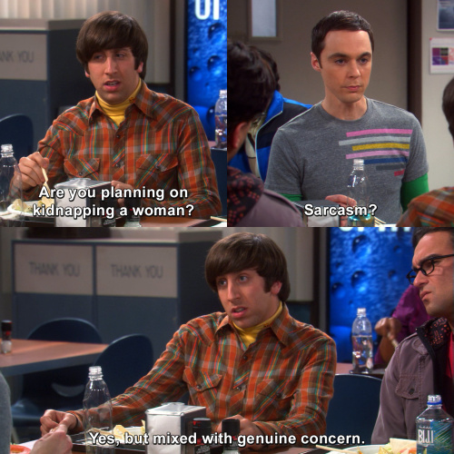 The Big Bang Theory - Are you planning on kidnapping a woman?