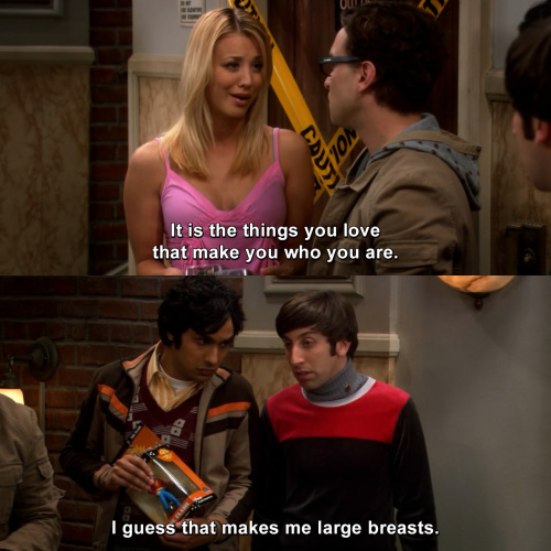 The Big Bang Theory - It is the things you love that make you who you are